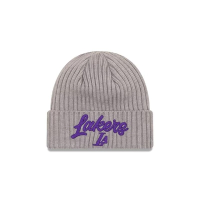 Los Angeles Lakers Gorra | New Era NBA Draft Cuff Knit Beanie Mexico - Grises